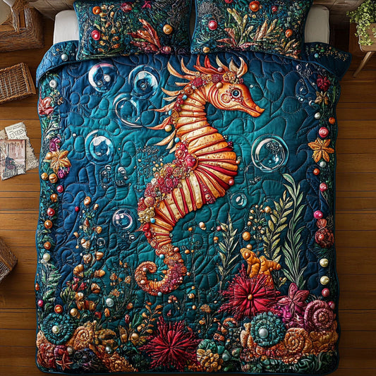Beautiful Seahorse WY2201004CL Duvet Cover Set