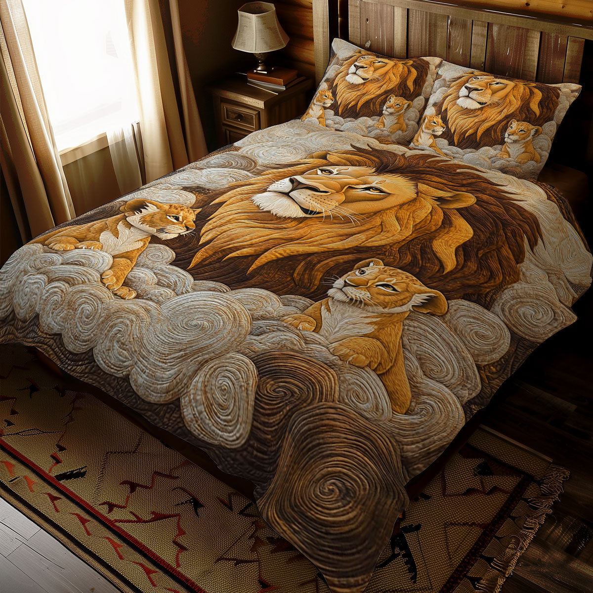 Lion Family WJ0911028CL Duvet Cover Set