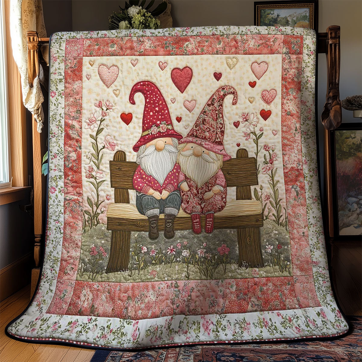 Loving Gnome Pair WN2512049CL Quilt