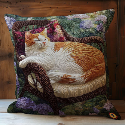 Cat Sleeping In Garden WY2501013CL Quilt Pillow Case