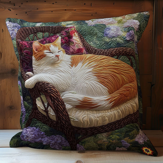 Cat Sleeping In Garden WY2501013CL Quilt Pillow Case