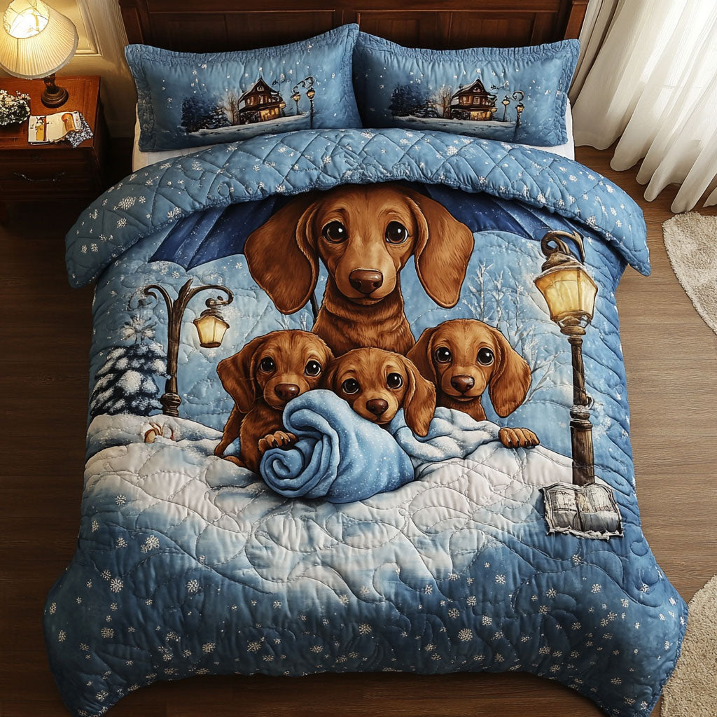Family Dachshund Snow WT0702008CL Duvet Cover Set