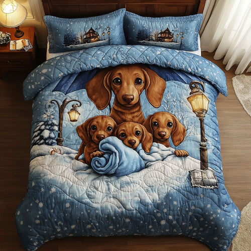 Family Dachshund Snow WT0702008CL Duvet Cover Set