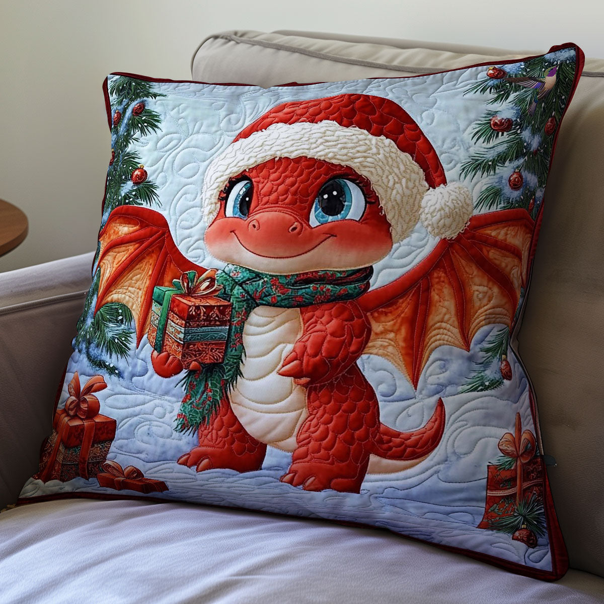 Santa Dragon WY0412121CL Quilt Pillow Case