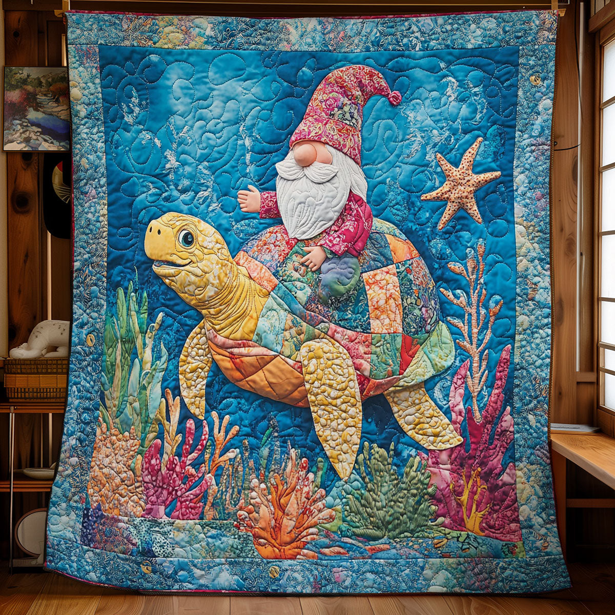 Gnome In Ocean WY0602150CL Quilt