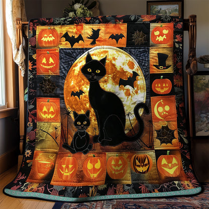 Halloween Cat And Pumpkin WN1309054CL Quilt