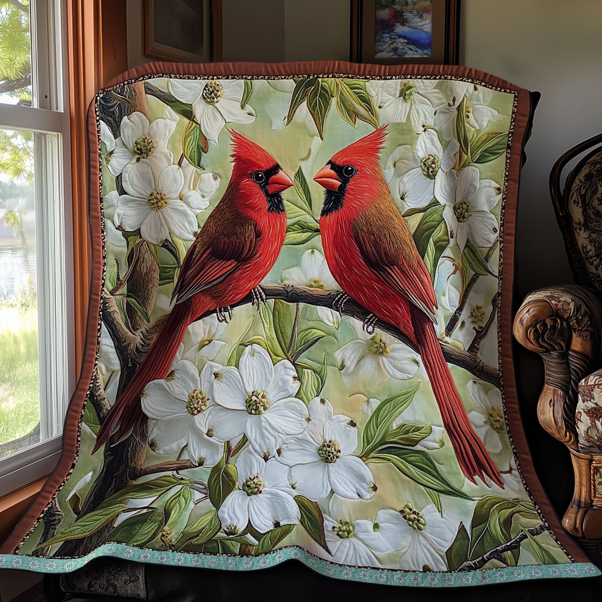 Couple Cardinal WX1811014CL Quilt