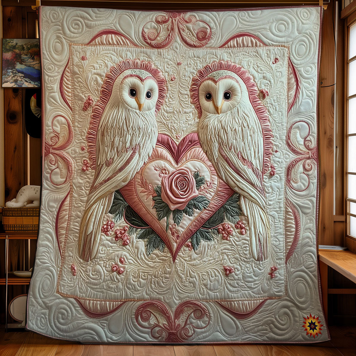 Valentine Couple Owl WY2512029CL Quilt