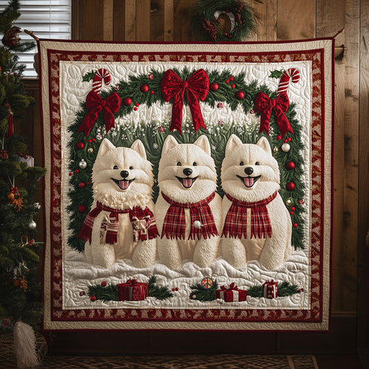 Christmas Samoyed WJ0512013CL Quilt