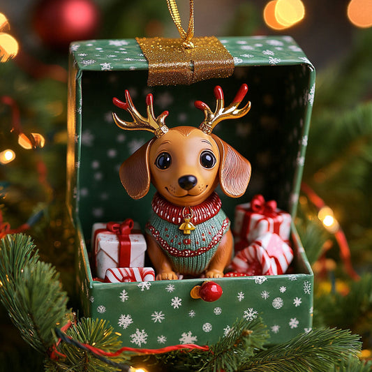 Dachshund Christmas Joy WN1510028CL Christmas Ornament