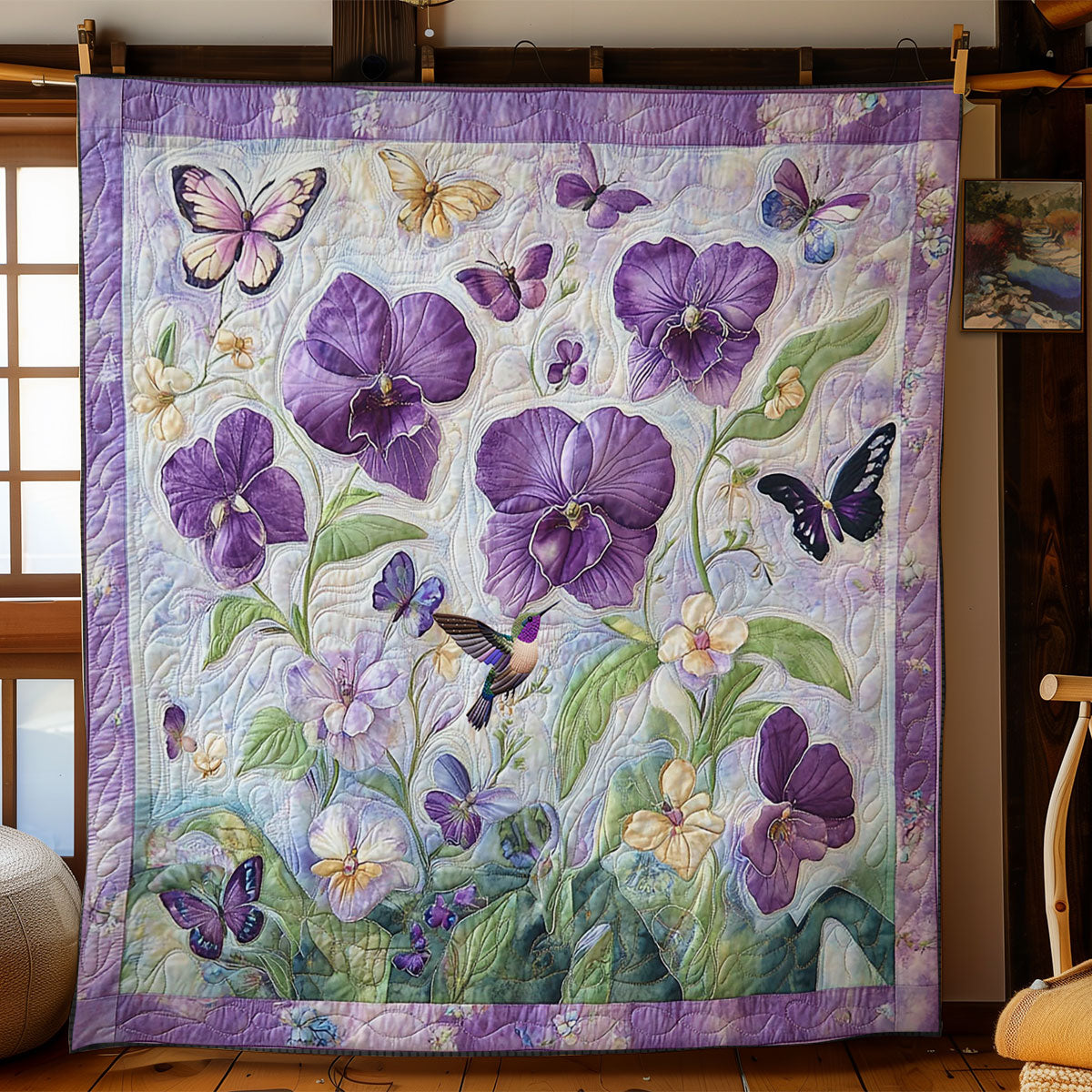 Butterfly Pea Flower WY2711014CL Quilt