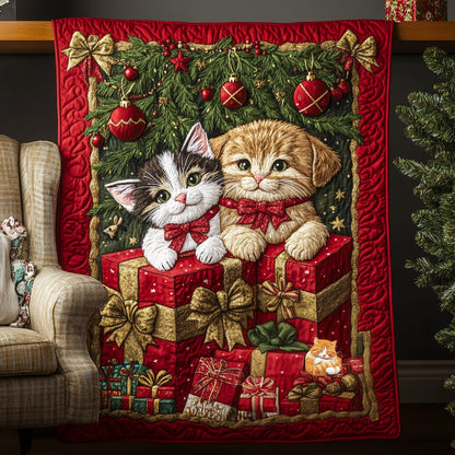 Pretty Cat Christmas WX2910018CL Quilt