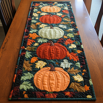 Pumpkin Delight XR2509015CL Quilted Table Runner