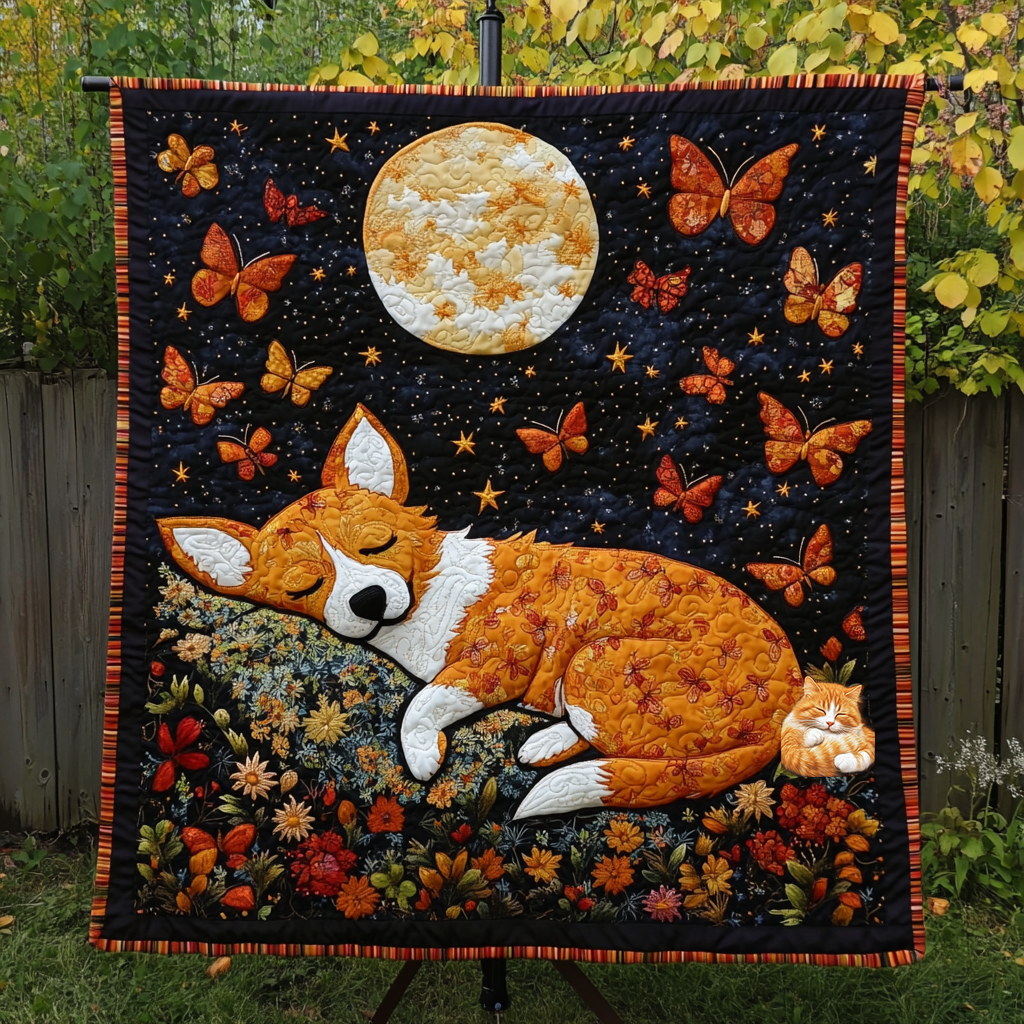 Corgi Moonlight Dream WN0310012CL Quilt