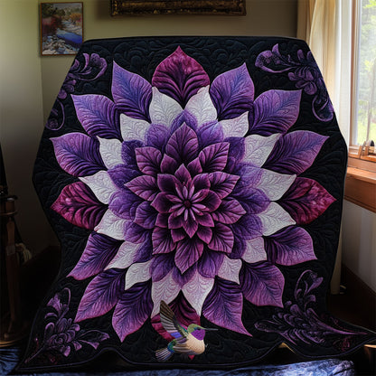 Purple Flower Bloom WY1012043CL Quilt