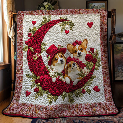 Lunar Love Corgi WN0201008CL Quilt