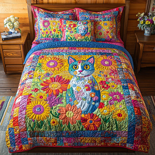 Colorful Garden Cat WY2901023CL Duvet Cover Set