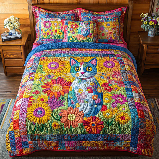 Colorful Garden Cat WY2901023CL Duvet Cover Set