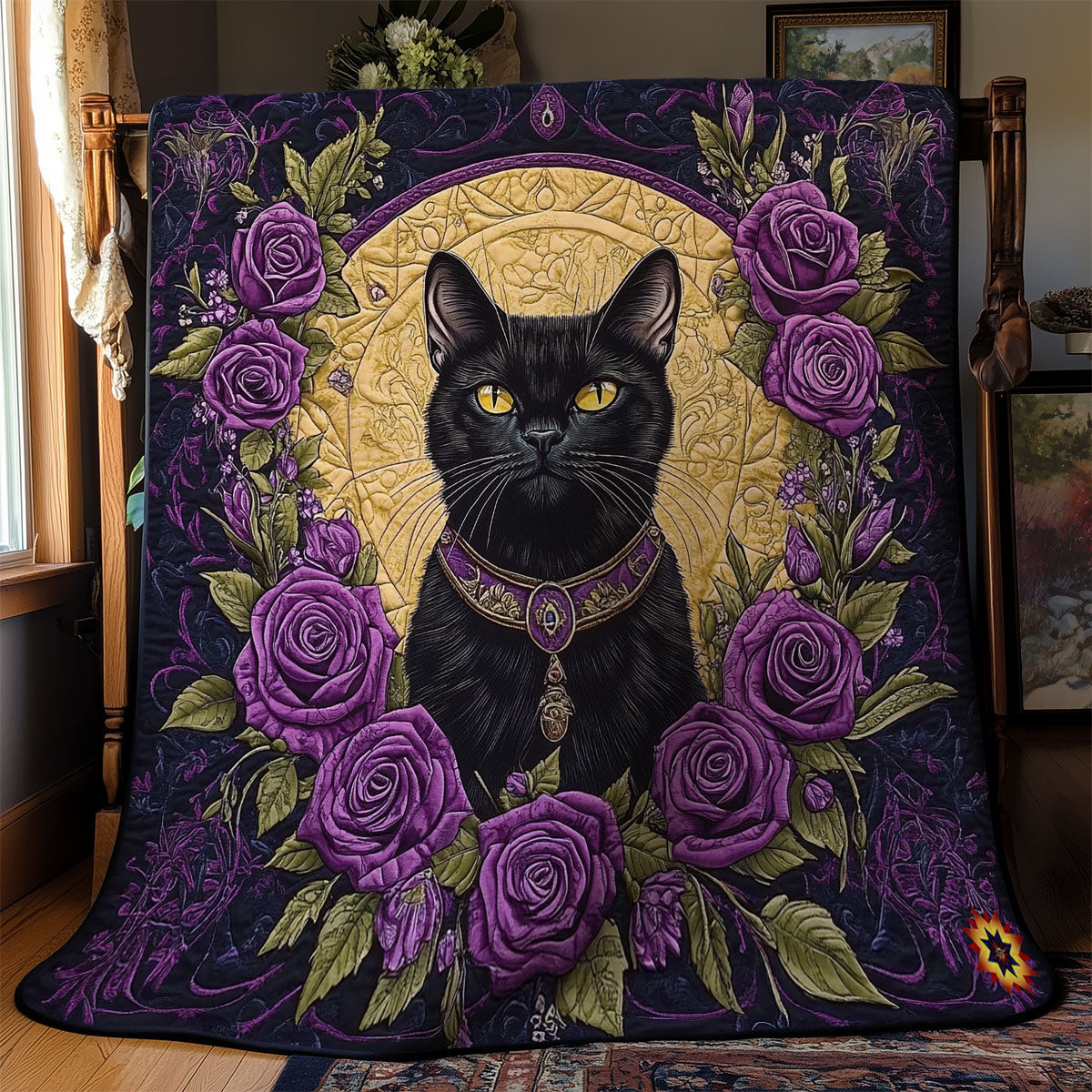 Mysterious Black Cat WY3110022CL Quilt