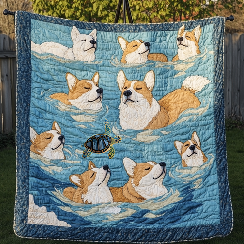 Corgi Lagoon Fun WN0310011CL Quilt