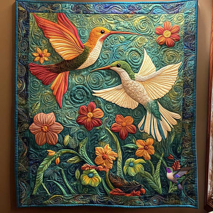 Hummingbird's Floral Escape WN0910120CL Quilt