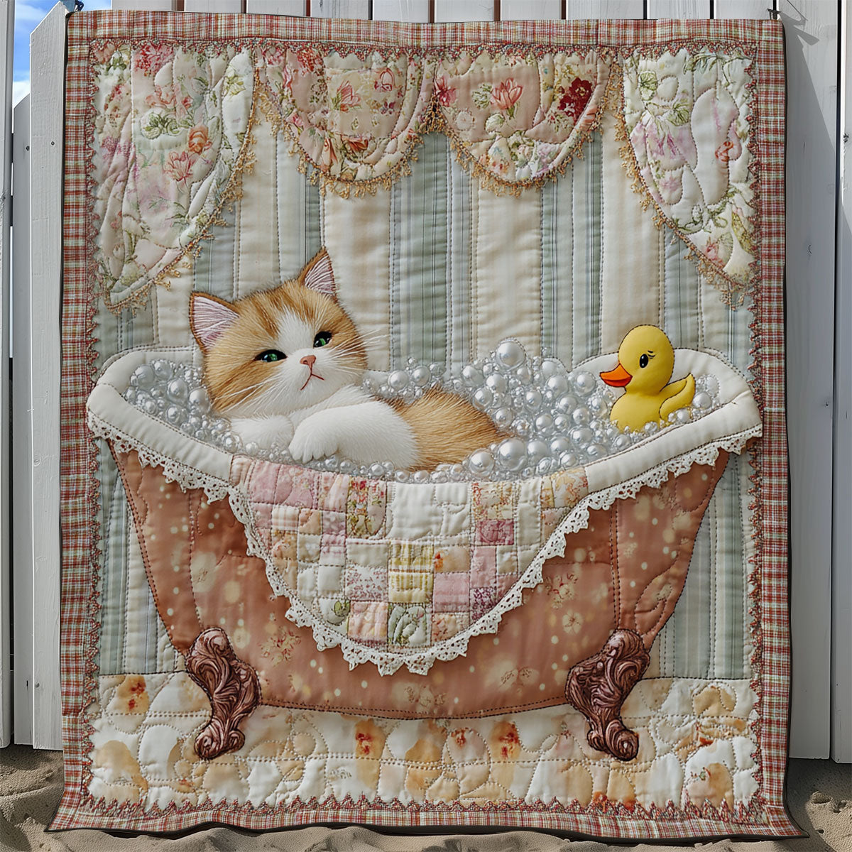 Bathtub Cat XB1203002CL Quilt