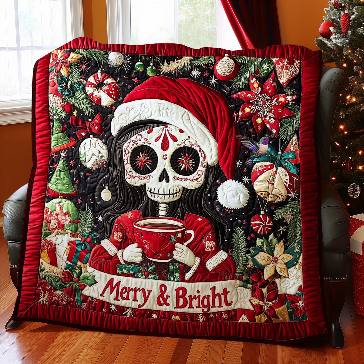 Mexican Santa Skull WY0712040CL Quilt