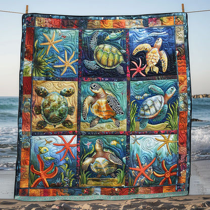 Turtle Starfish Habitat WP0409050CL Quilt