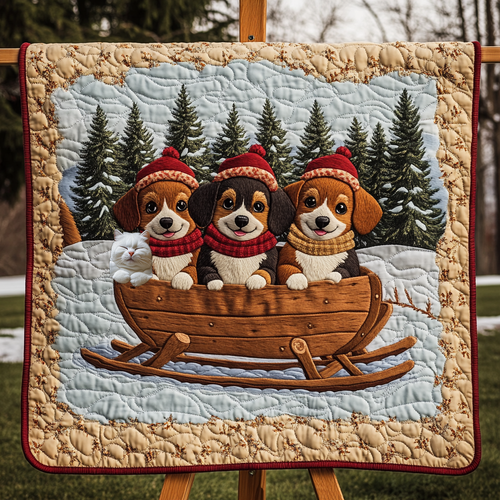 Dachshund Muffled Adventure WN0310074CL Quilt