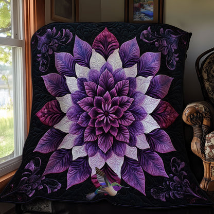 Purple Flower Bloom WY1012043CL Quilt