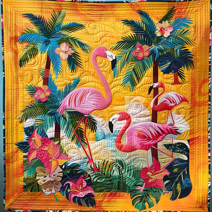 Flamingo And Beach XR2907001CL Quilt