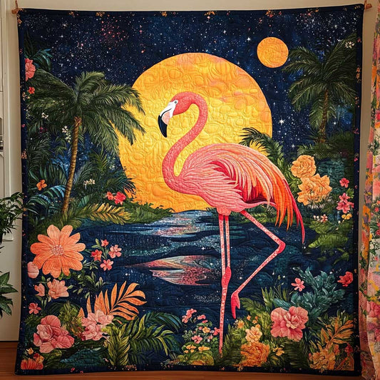 Flamingo And Moonlight XR0608037CL Quilt