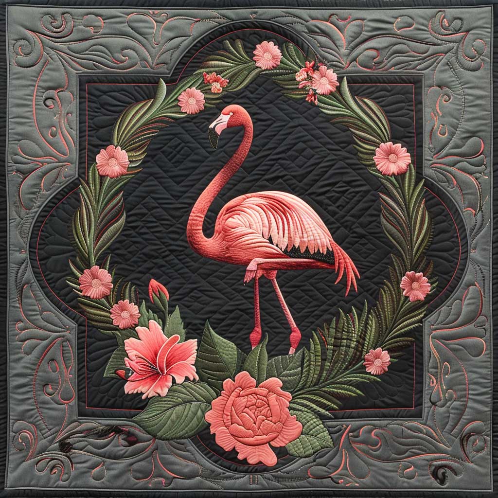 Flamingo Lovers XR2006010CL Quilt