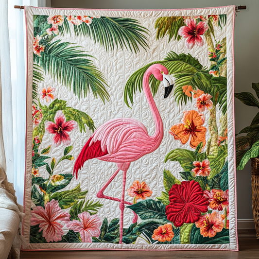 Flamingo Paradise YR0201012CL Quilt