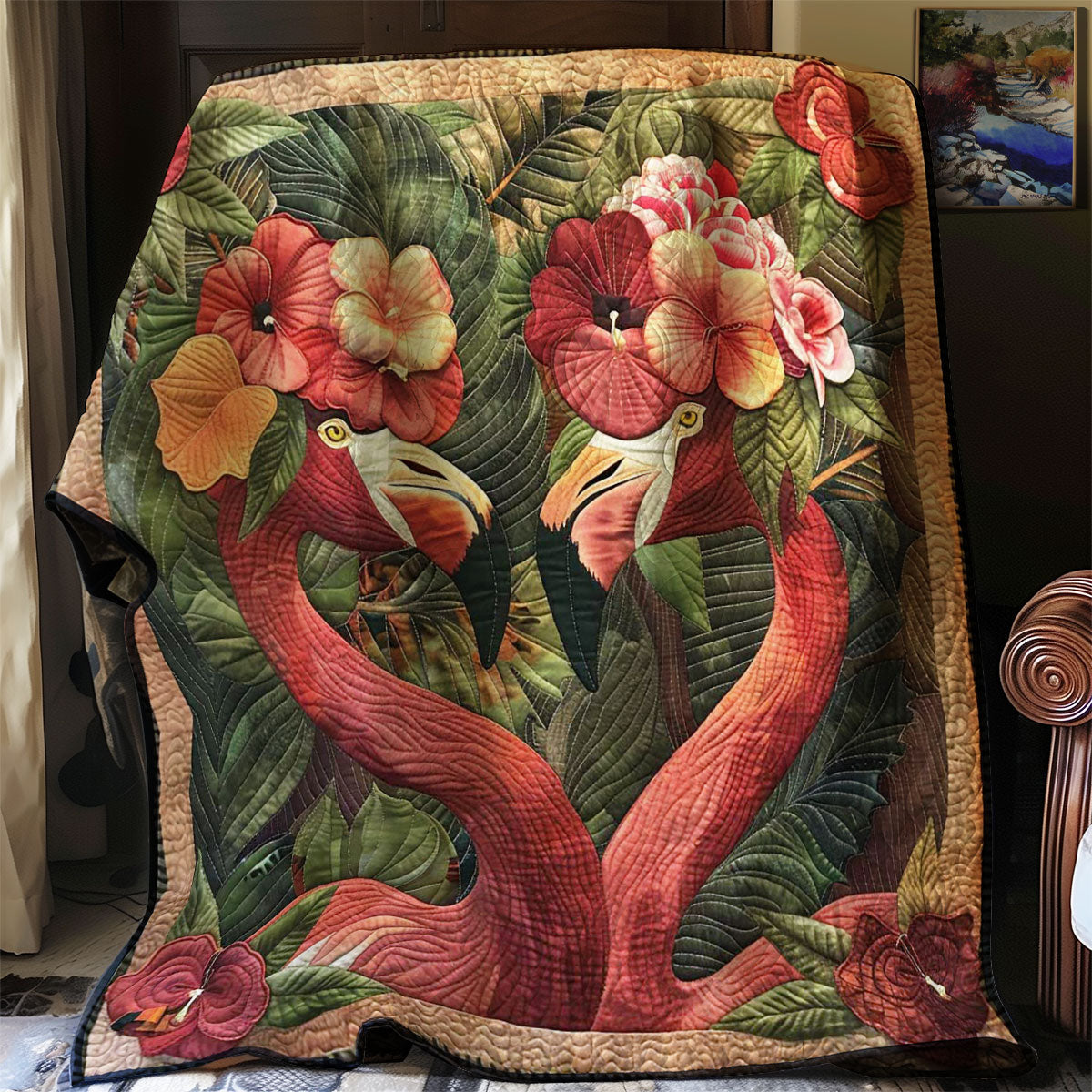 Flamingo Romance WN2907043CL Quilt