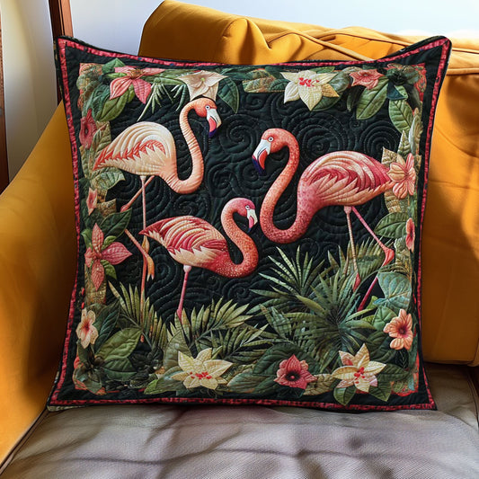 Flamingos And Flowers WN2907067CL Pillow Case