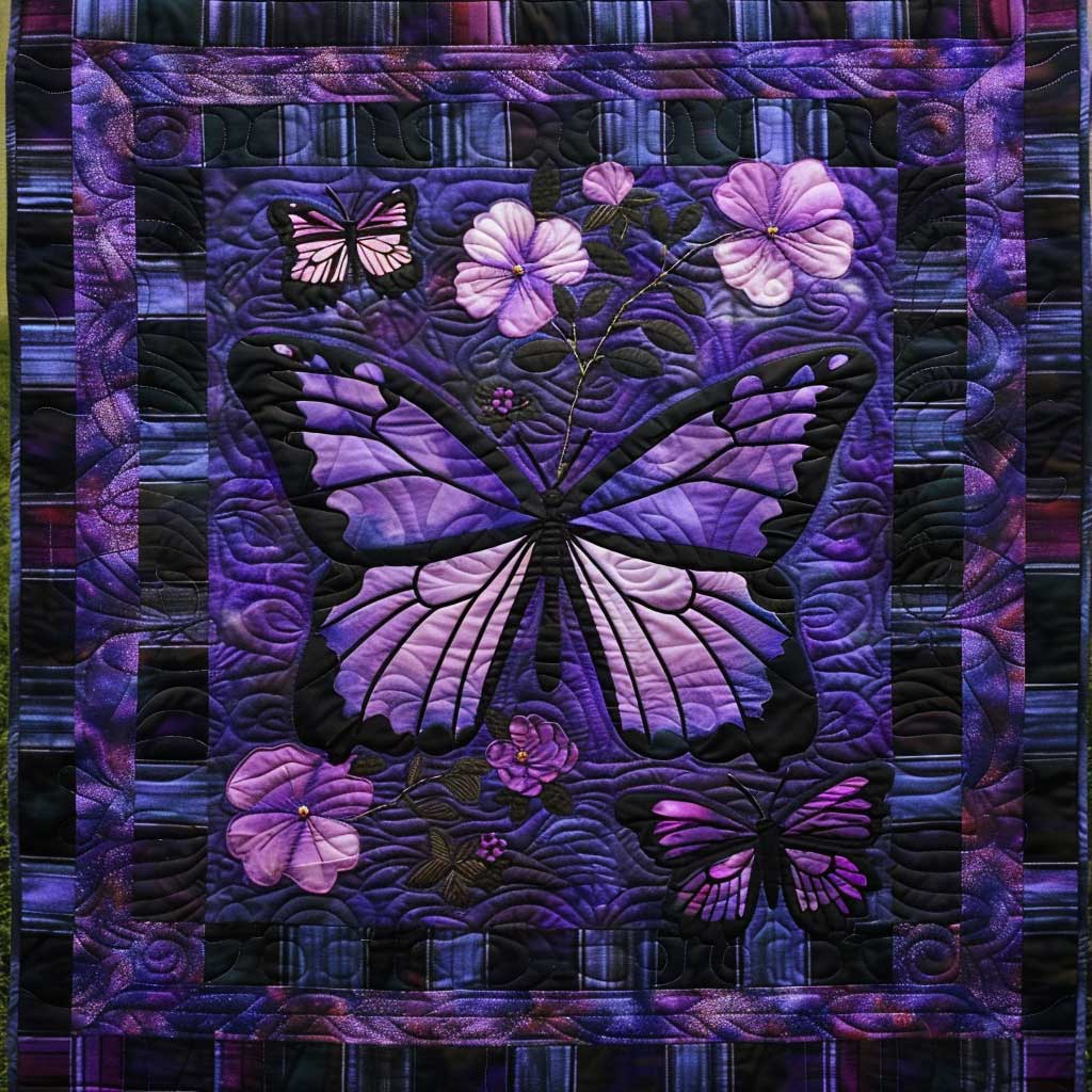 Floral Butterflies XR1009038CL Quilt