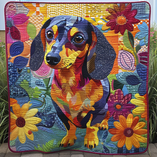 Floral Dashshund XR2805008CL Quilt