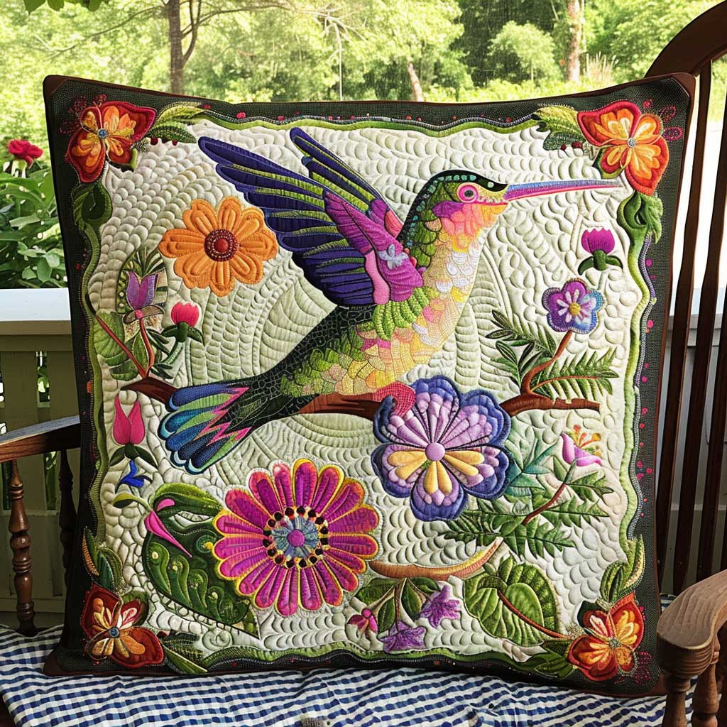 Floral Magic Hummingbird XR2307015CL Quilt Pillow Case