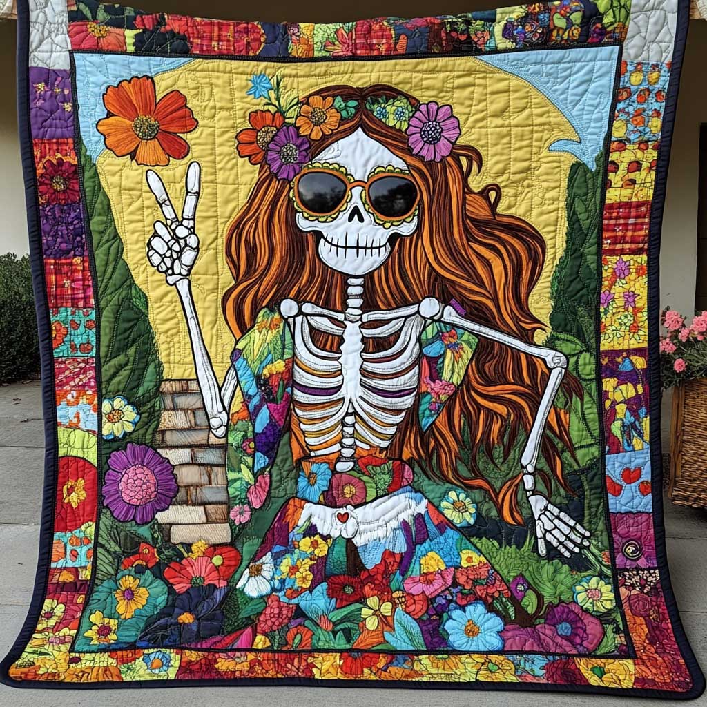 Floral Skeleton XR0808054CL Quilt