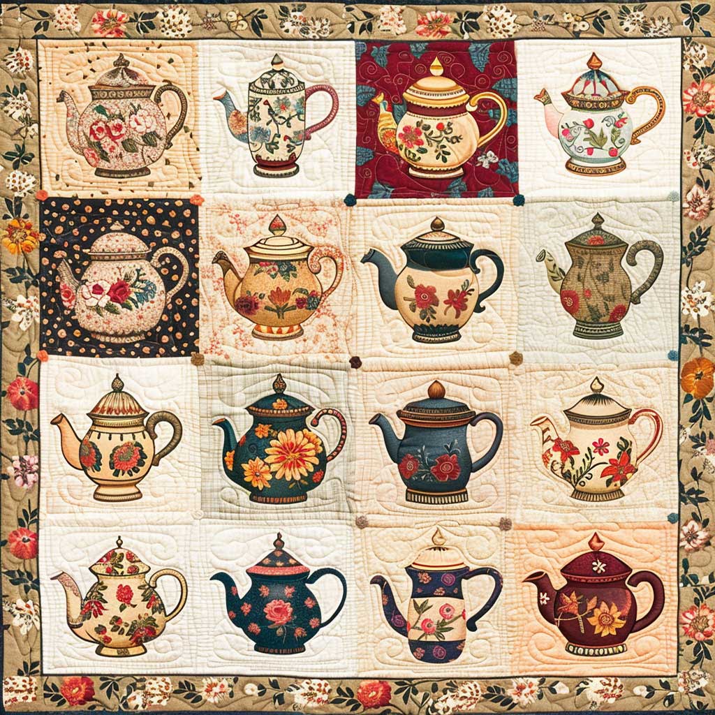 Floral Tea Set WJ2307019CL Quilt