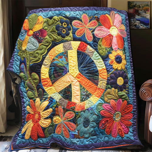Flower Peace Love YR3112012CL Quilt