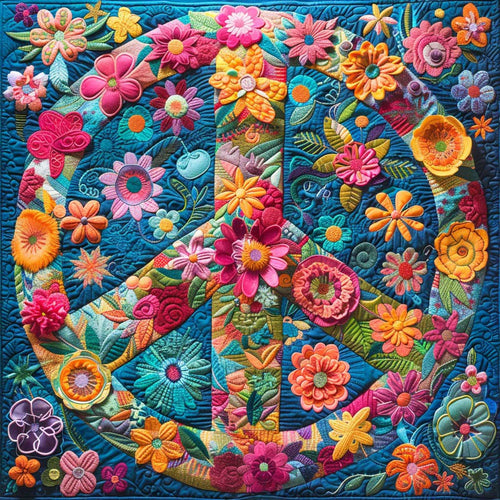 Flowers Peacesign WM2707003CL Quilt