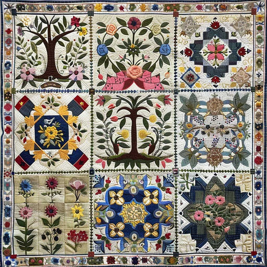 Flowers XR0107004CL Quilt