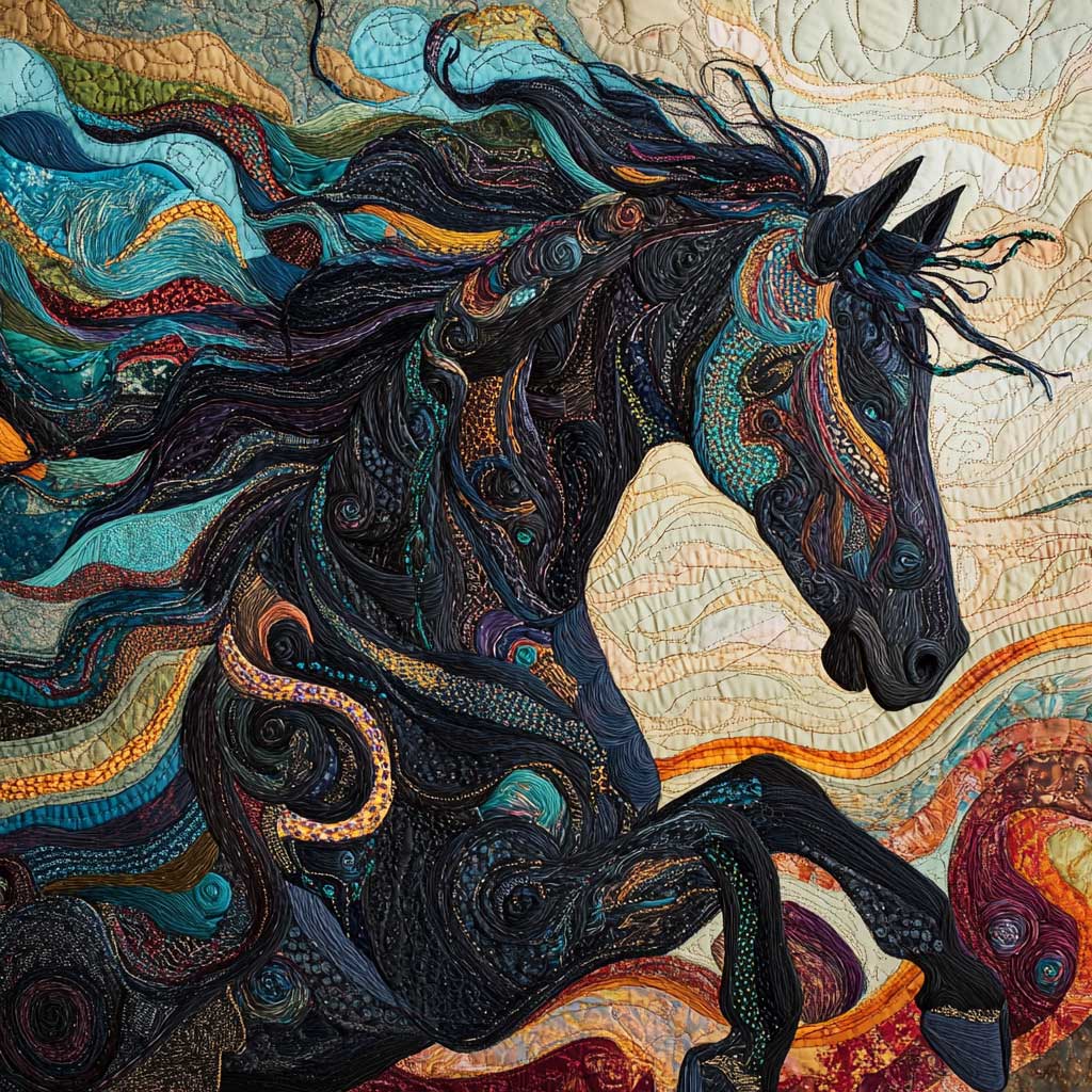 Flowing Mane Horse XR0808034CL Quilt