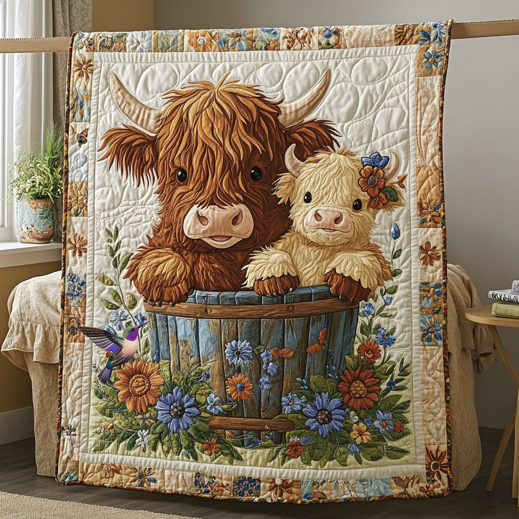 Highland Cow YR1212015CL Quilt