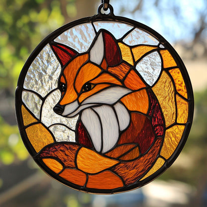 Fox WJ1010042CL Stained Glass Suncatcher