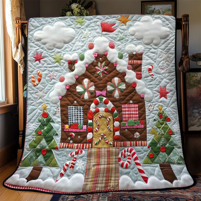 Frosted Gingerbread House YR0502043CL Quilt