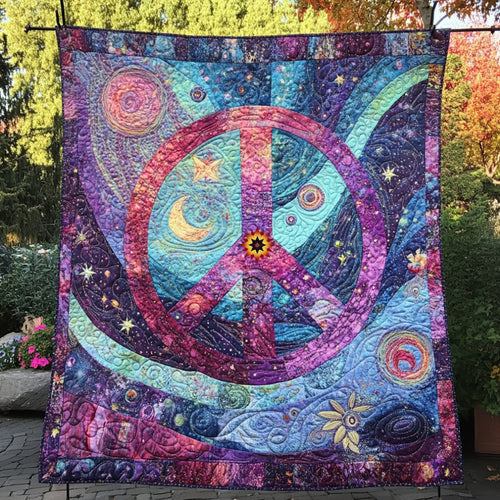 Galaxy Peace Sign WU1712028CL Quilt