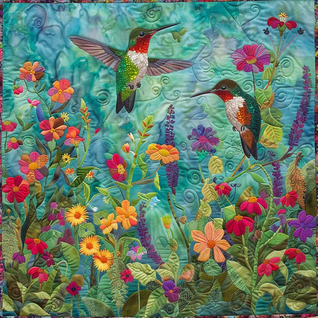 Garden Glow Hummingbirds XR2407048CL Quilt